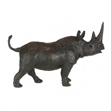 Bronze Rhino Sculpture: Bull Rhinoceros by Jonathan Sanders