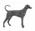 Bronze Dog Sculpture: Standing Dobermann (Full Tail) by Sue Maclaurin