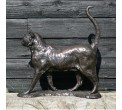 Bronze Cat Sculpture: Garden Walking Cat (Life Sized) by Sue Maclaurin