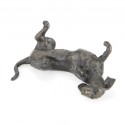 Bronze Dog Sculpture: Rolling Dachshund by Sue Maclaurin