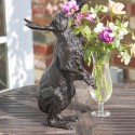 Bronze Hare Sculpture: Garden Star Gazing Hare by Sue Maclaurin (Life Size)
