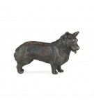 Bronze Dog Sculpture: Standing Corgi by Sue Maclaurin