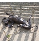 Bronze Dog Sculpture: Rolling Dachshund (Life Sized) by Sue Maclaurin