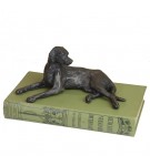 Bronze Dog Sculpture: Lying Labrador by Sue Maclaurin