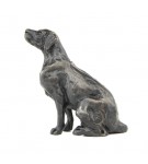 Bronze Dog Sculpture: Female Sitting Labrador Maquette by Sue Maclaurin