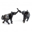 Bronze Elephant Sculpture: Tug Of War by Jonathan Sanders