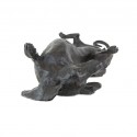 Bronze Dog Sculpture: Rolling Dachshund (Life Sized) by Sue Maclaurin