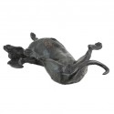 Bronze Dog Sculpture: Rolling Dachshund (Life Sized) by Sue Maclaurin