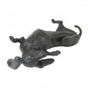 Bronze Dog Sculpture: Rolling Dachshund (Life Sized) by Sue Maclaurin