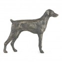 Bronze Dog Sculpture: Female Standing Dobermann (Docked)