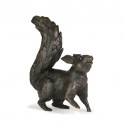 Bronze Squirrel Sculpture: Alert Squirrel