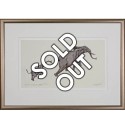 Limited Edition Elephant Print: Elephant Mother and Baby by Jonathan Sanders (Framed)