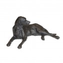 Bronze Dog Sculpture: Lying Labrador by Sue Maclaurin