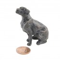 Bronze Dog Sculpture: Female Sitting Labrador Maquette by Sue Maclaurin