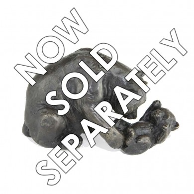 Bronze Panda Sculpture: Panda and Baby by Sue Maclaurin