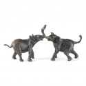 Bronze Elephant Sculpture: Tug Of War II by Jonathan Sanders