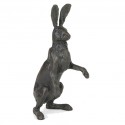 Bronze Hare Sculpture: Alert Hare III by Sue Maclaurin