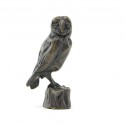 Bronze Bird Sculpture: Barn Owl Maquette by Sue Maclaurin