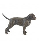 Bronze Dog Sculpture: Female Staffordshire Bull Terrier by Sue Maclaurin