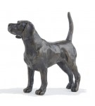 Bronze Dog Sculpture: Female Standing Beagle by Sue Maclaurin