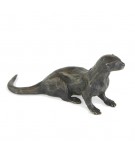Bronze Otter Sculpture: Sitting Otter by Sue Maclaurin