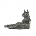 Bronze Dog Sculpture: Lying German Shepherd by Sue Maclaurin