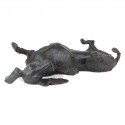 Bronze Dog Sculpture: Rolling Dachshund (Life Sized) by Sue Maclaurin