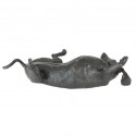Bronze Dog Sculpture: Rolling Dachshund (Life Sized) by Sue Maclaurin