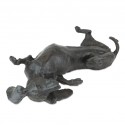 Bronze Dog Sculpture: Rolling Dachshund (Life Sized) by Sue Maclaurin