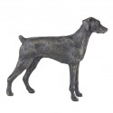 Bronze Dog Sculpture: Female Standing Dobermann (Docked)