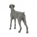 Bronze Dog Sculpture: Female Standing Dobermann (Docked)