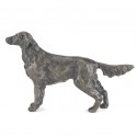 Bronze Dog Sculpture: Flat Coated Retriever