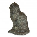 Bronze Cat Sculpture: Garden Long Haired Sitting Cat (Life Sized) by Sue Maclaurin
