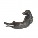 Bronze Dog Sculpture: Lying Labrador by Sue Maclaurin