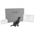 Bronze Dog Sculpture: Sitting Labrador by Sue Maclaurin