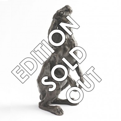 Bronze Hare Sculpture: Moon Gazing Hare by Sue Maclaurin