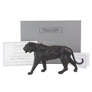 Bronze Tiger Sculpture: Prowling Tiger by Sue Maclaurin