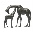 Bronze Giraffe Sculpture: Giraffe Mother and Baby by Jonathan Sanders