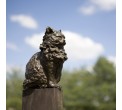 Bronze Cat Sculpture: Sitting Cat by Elizabeth Foster