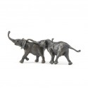 Bronze Elephant Sculpture: Follow Me II by Jonathan Sanders