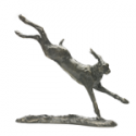 Bronze Hare Sculpture: Large Flying Hare by Sue Maclaurin