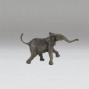 Bronze Elephant Sculpture: Large Walking Baby Elephant by Jonathan Sanders