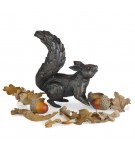 Bronze Squirrel Sculpture: Alert Squirrel
