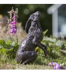 Bronze Hare Sculpture: Garden Moon Gazing Hare by Sue Maclaurin (Life Size)