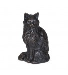 Bronze Cat Sculpture: Long Haired Sitting Cat by Sue Maclaurin **NEW!**