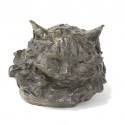 Bronze Cat Sculpture: Cat Head Portrait by Elizabeth Foster