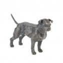 Bronze Dog Sculpture: Female Staffordshire Bull Terrier by Sue Maclaurin