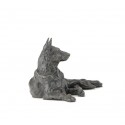 Bronze Dog Sculpture: Lying German Shepherd by Sue Maclaurin