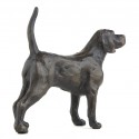 Bronze Dog Sculpture: Female Standing Beagle by Sue Maclaurin