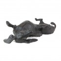 Bronze Dog Sculpture: Rolling Dachshund (Life Sized) by Sue Maclaurin